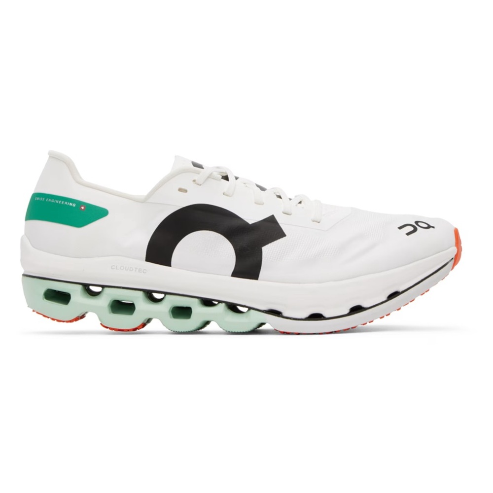 On Running White and Black Athletic Shoes with Performance Cushioning